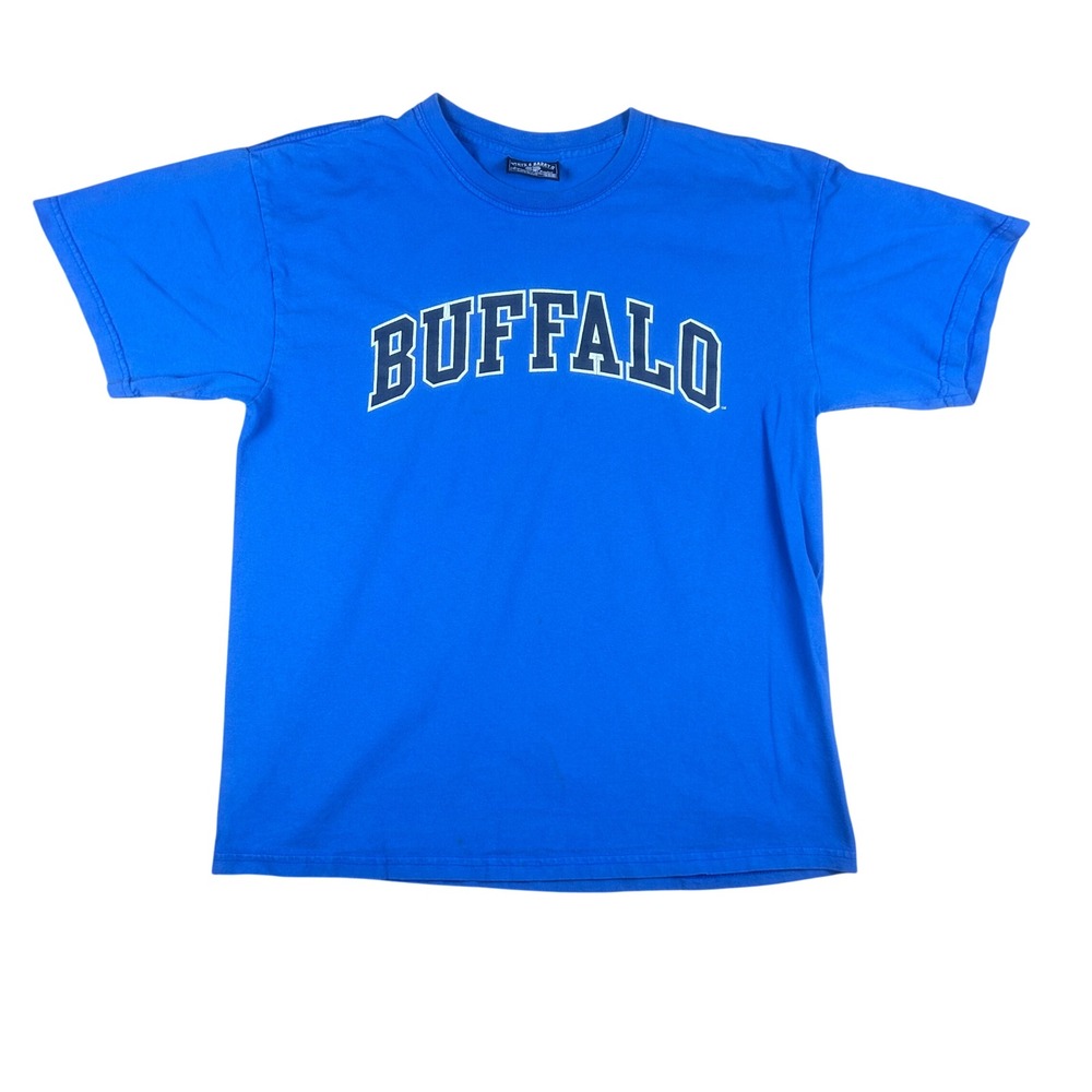 Steve & Barrys Buffalo University Sportswear Blue Graphic T-Shirt Mens L Cotton